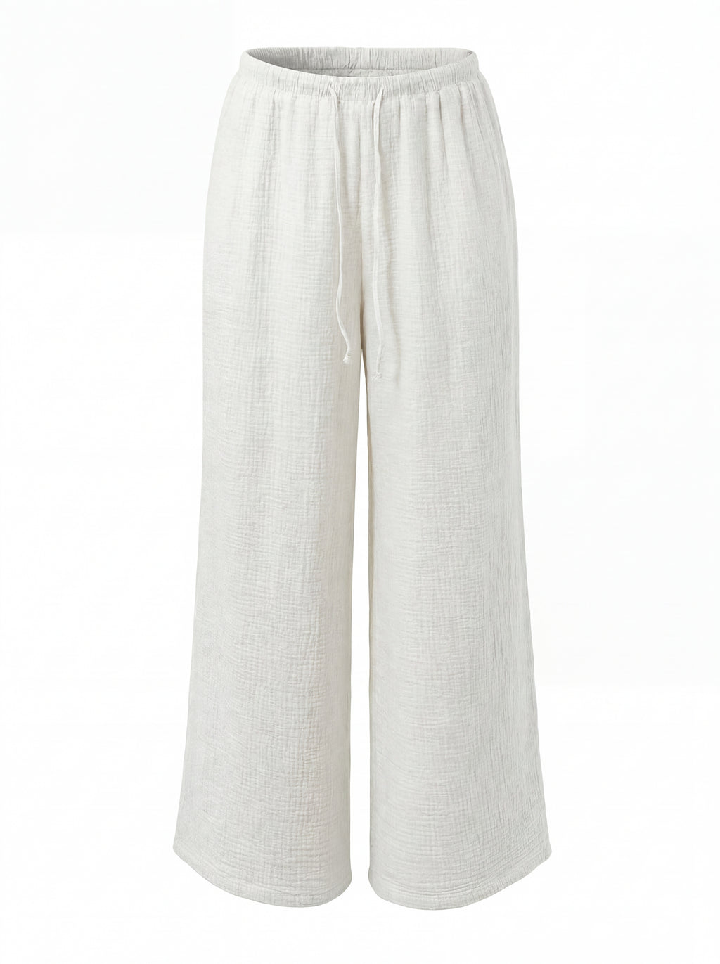 Women's  Minimalist Wide Leg Pants with Adjustable Drawstring Waist