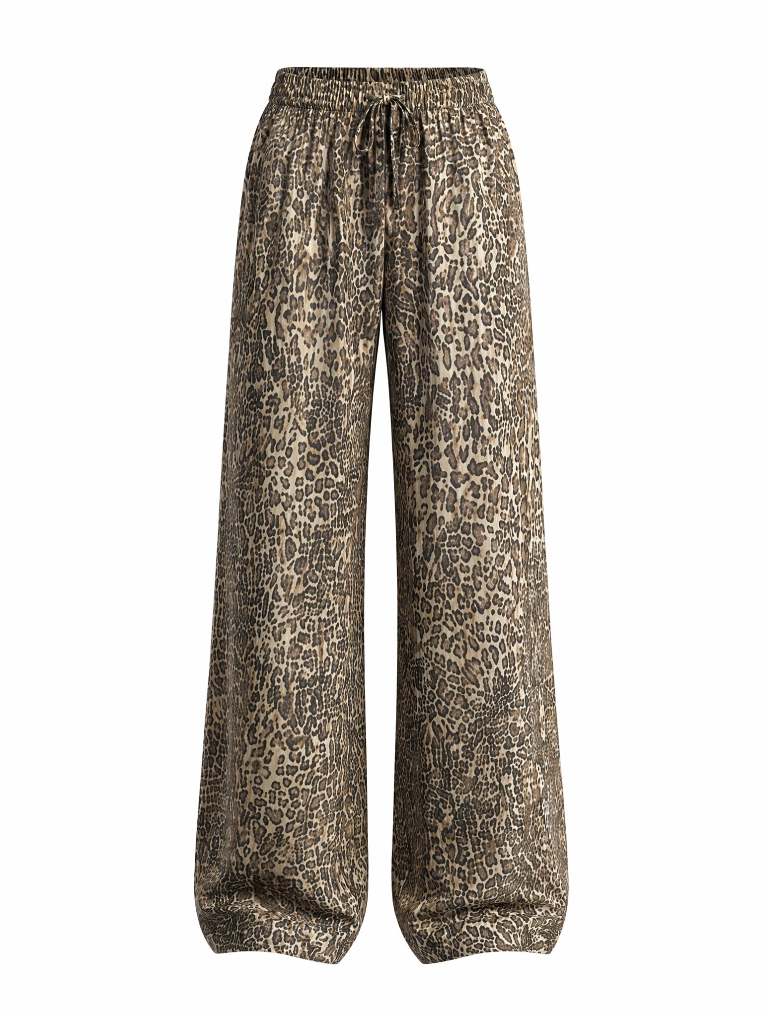 Women's Bold Leopard Print Wide Leg Pants