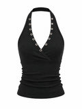 Western Cowgirl Halter Crop Top