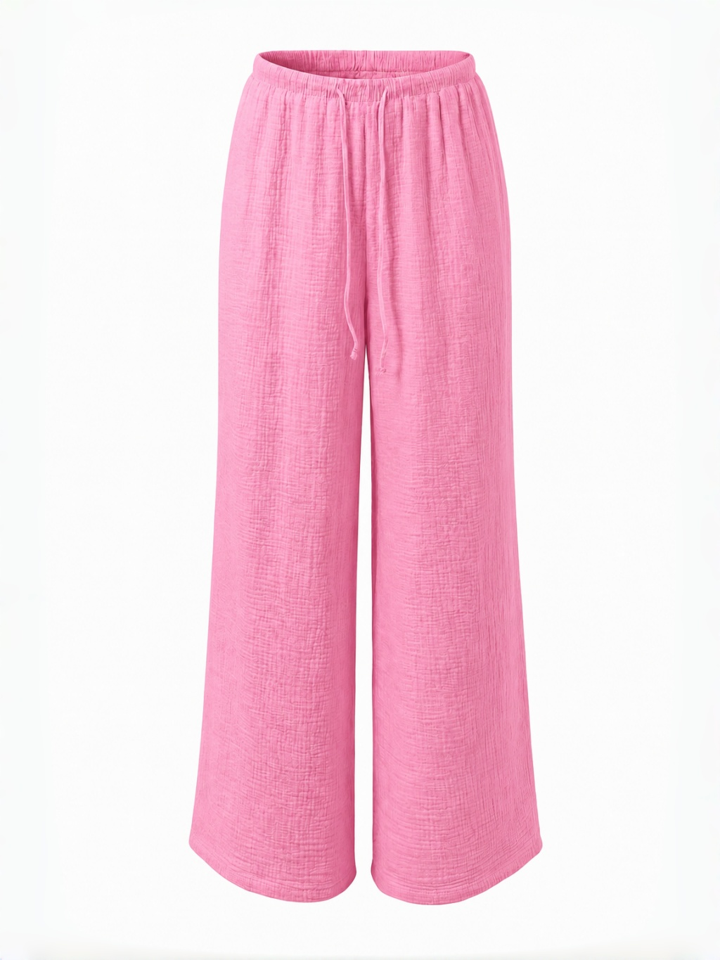 Women's  Minimalist Wide Leg Pants with Adjustable Drawstring Waist