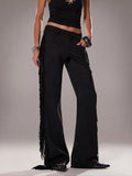 Western Cowgirl Fringe Flare Pants
