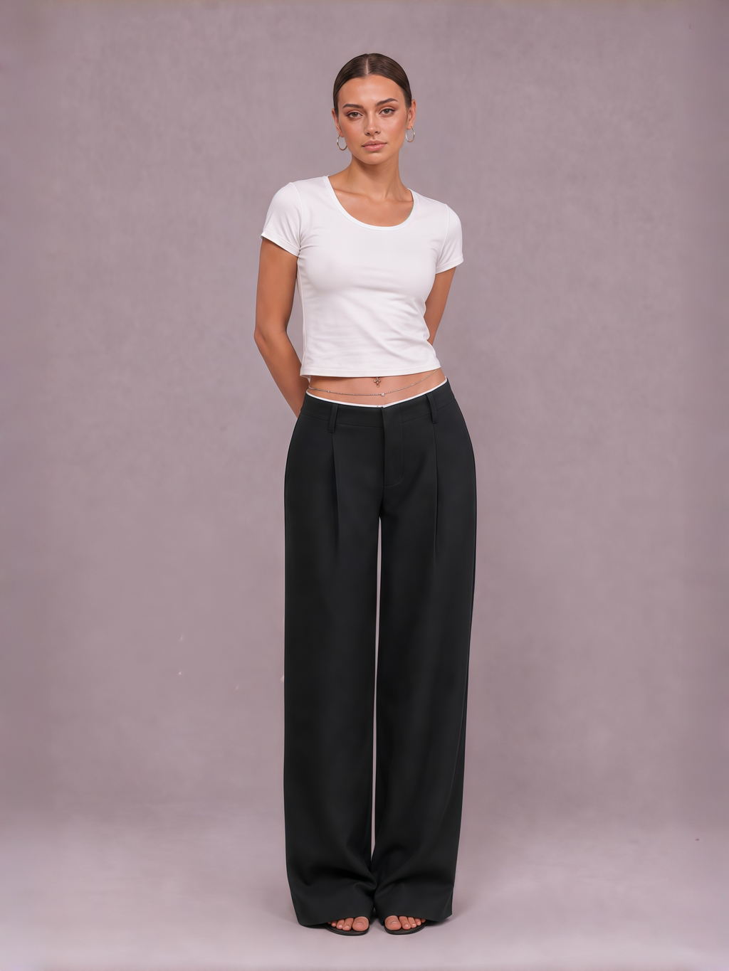 Women's High Waisted Wide Leg Dress Pants