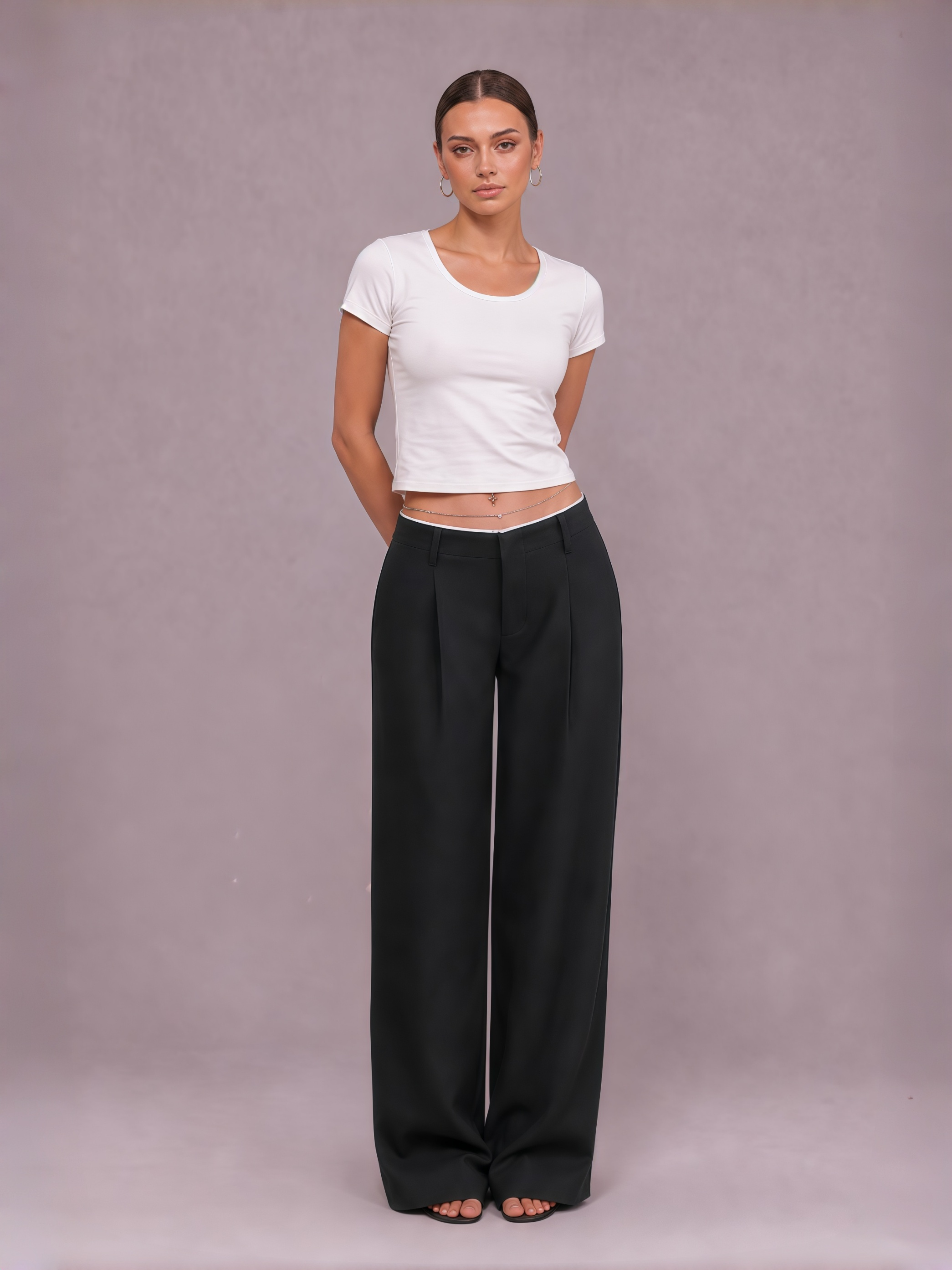 Women's High Waisted Wide Leg Dress Pants