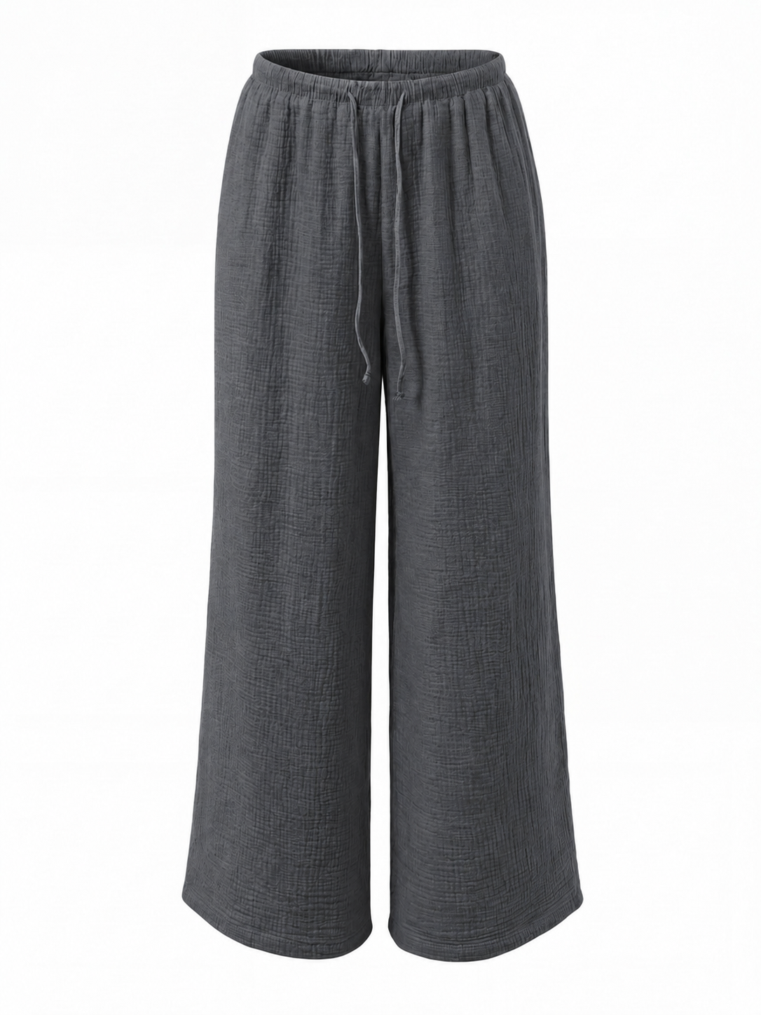 Women's  Minimalist Wide Leg Pants with Adjustable Drawstring Waist