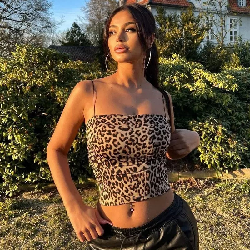 Wild Muse Leopard Print Cami Top