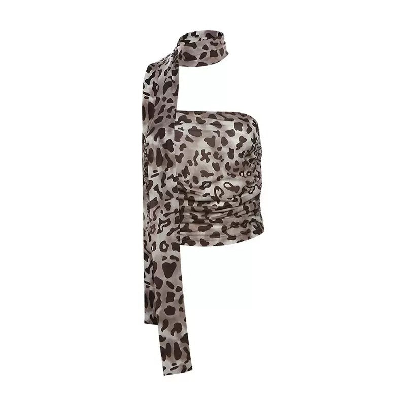 Wild Affair Leopard Scarf Top