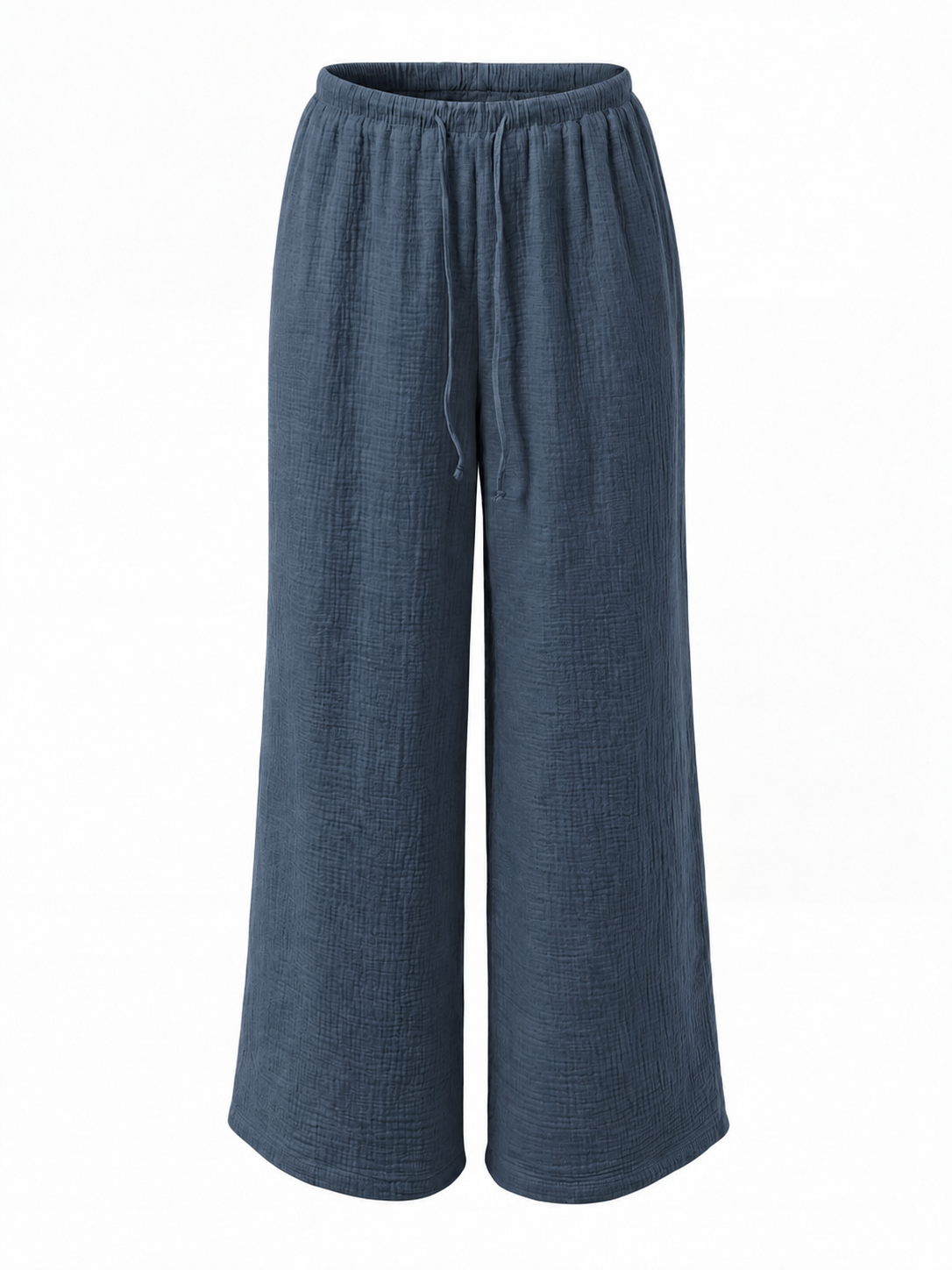 Women's  Minimalist Wide Leg Pants with Adjustable Drawstring Waist
